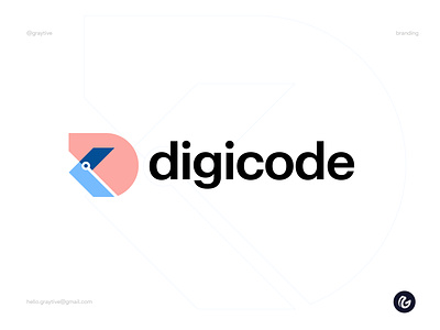 Digicode logo concept brand identity branding code coding d code digital code letter d logo logo logo design logodesign logomark logos logotype modern logo overlay logo symbol