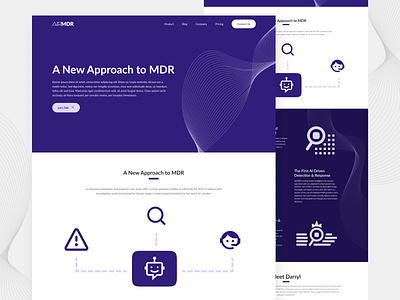 AIRMDR Redesign | Security Service Agency agency agency website clean company profile design illustration landing page mangcoding mdr security service technology ui uiux ux web design