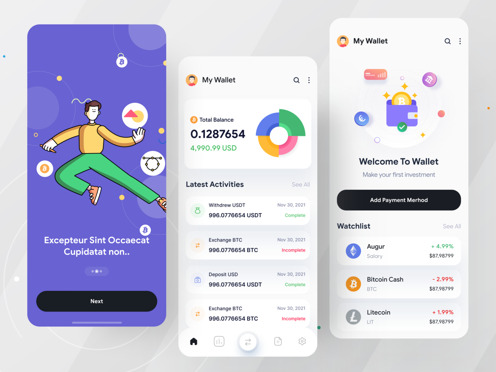 Cryptocurrency Wallet App I Ofspace by Ofspace UX/UI on Dribbble