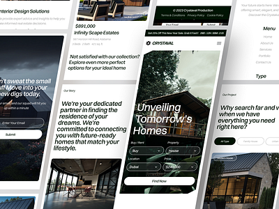 Crystaval - Responsive Website Design agency clean company design homepage interface landing page minimal property real estate realtor responsive ui ui design uiux ux web web design webdesign website