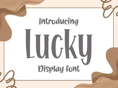 Lucky Display font calligraphy font