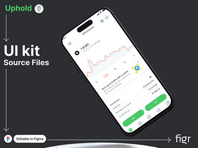 Uphold Mobile UI (Recreated) android app branding crypto crypto trading design editable figma finance finance app forex app free investment ios kit trading ui ux uphold web design website