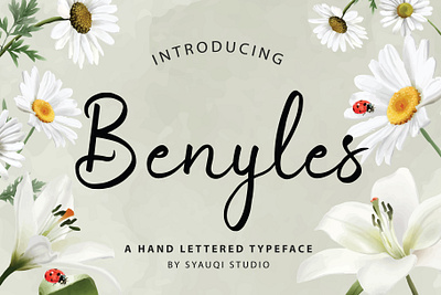 Benyles a hand lettered typeface branding calligraphy font graphic design handlettering lettering logo product packaging typography