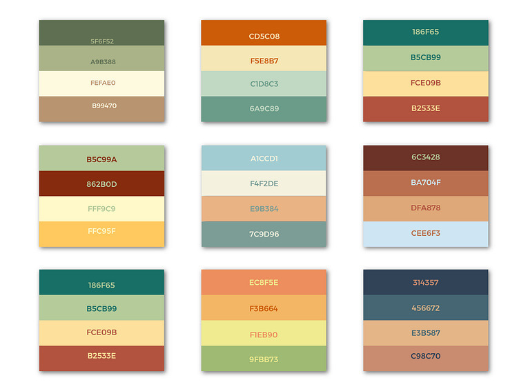 Vintage Color Palettes by Md. Riazul Hasan on Dribbble