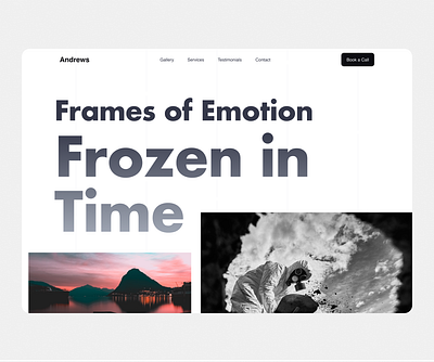 Andrews Portfolio - Website Ui Design clean design hero section minimal modern photographer portfolio photography portfolio portfolio portfolio website ui web design website