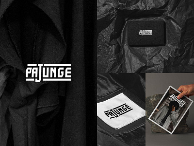 PaJunge brand branding card clothes fashion lettering logo luxury magazine minimal pajunge simple typography visual identity wordmark