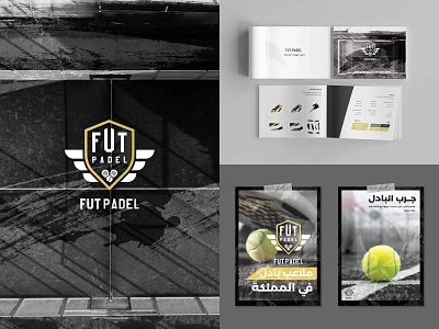 Fut Padel arabic ball brand branding emblem fut logo paddle padel poster profile racket saudi arabia sport sports tennis visual identity wings