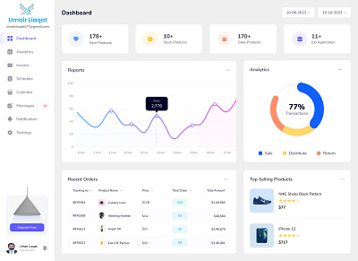 Analytics Dashboard UI analyticsinterface dashboardui datavisualization designinspiration dribbblecommunity ecommercedashboard uidesign userexperience uxdesign webdesign webdev