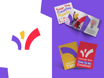 Innovate Now brand branding creative different icon innovate logo mark now passion pictorial purple red simple visual identity yellow