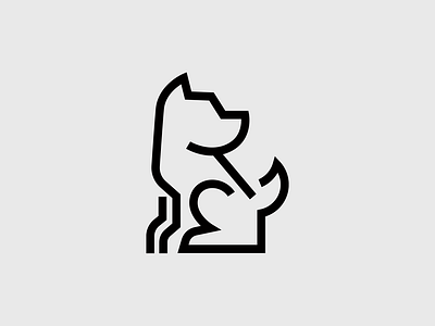 Dog animal brand branding design dog doggy elegant graphic design illustration linear lline logo logo design logotype modern pet