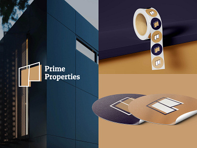 Prime Properties abstract brand branding building elegant gold icon logo luxury mark p pictorial prime prime properties properties real estate visual identity