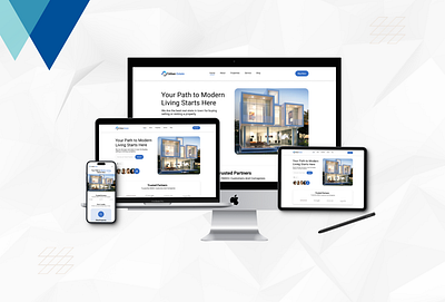 Real Estate Website Design adobe illustrator balsamiq figma graphic design landing page layout real estate responsive design typograpghy ui uiux design user interface design ux design web design