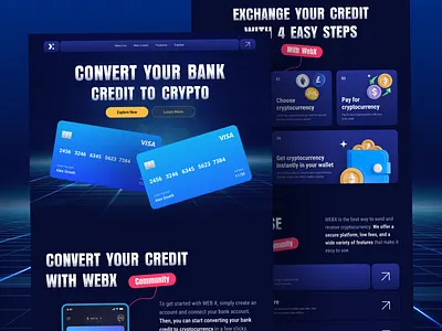 Crypto landing page banking