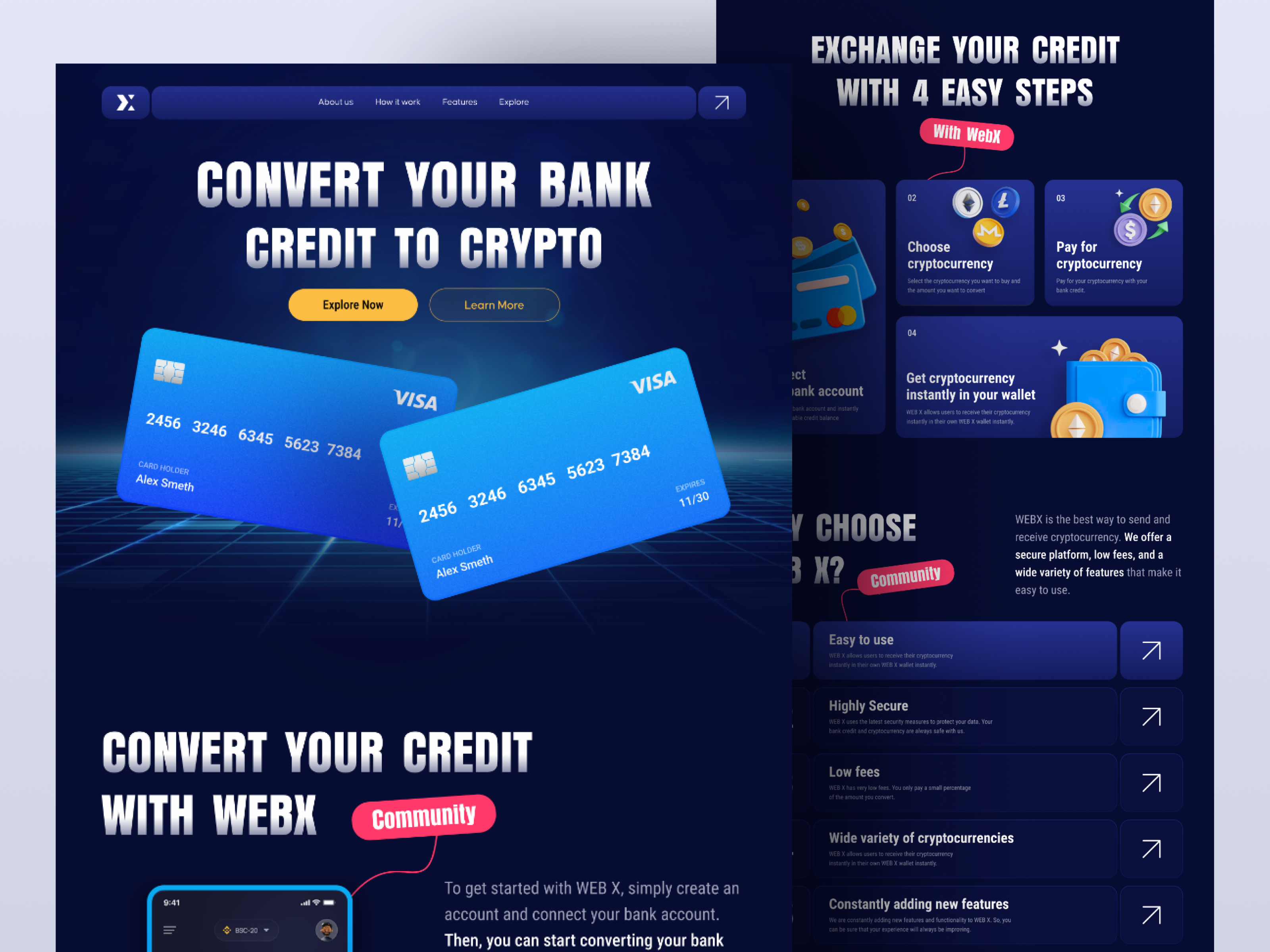 Example of Crypto Landing Page Design