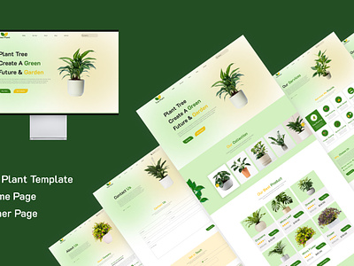 Tree Plant UI Website Design tree plant website design ui ui figma website ui website design uiux website design