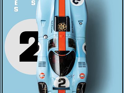 PORSCHE 917 #2 / 24 HEURES DU MANS | POSTER 24 hours of le mans 917 car classic car custom graphic design gulf gulf livery gulf oil historic iconic le mans lmp porsche porsche 917 poster racing