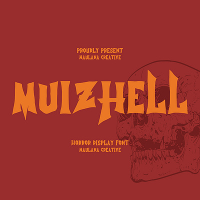 Muizhell Horror Display Font branding font fonts graphic design logo nostalgic