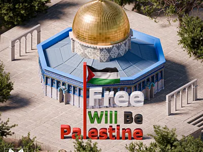 Support Palestine 3d 3d art 3d artist animation architecture archviz art blender branding design environment graphic design illustration motion graphics render ui