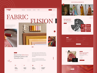Fabric Fashion Website 3d app appdesign application colorcombination design fabric fabriccollection fashion figma mobile mobileapp typography ui uiux ux vm uiux