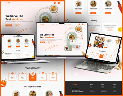 foodHD - Resturent Web Ui Design design designer figma graphic design illustration logo mobile ui resturent ui ui design uidesign uiux uiux design uxui web ui website