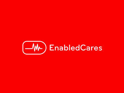 Enabled Cares Health logo branding bycrebulbs design health logo logo logo design