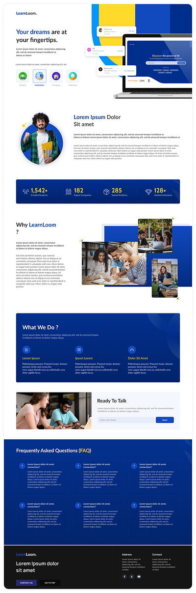 Educational Website Design design ui