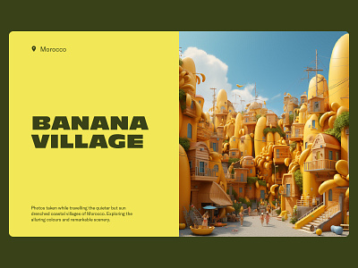 Banana Village branding graphic design typography ui website