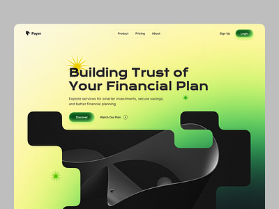 Payer - Hero Finance Website bank banking design finance finance website financial fintech fintech startup fintech website graphic design investment landing page money payment transaction ui ux wallet website