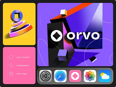 Orvo - Logo and branding for the crypto trading platform blockchain brand guidelines brand identity brandbook branding corporate branding crypto graphic design illustration logo logo design logobook logomark visual identity