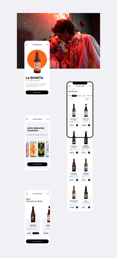 THE BEST BEER - Mobile Version design graphic design ui web website