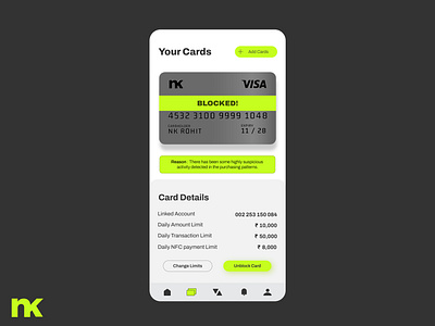 Blocked Payment Card - Daily UI Design #57 block card challenge daily design ui