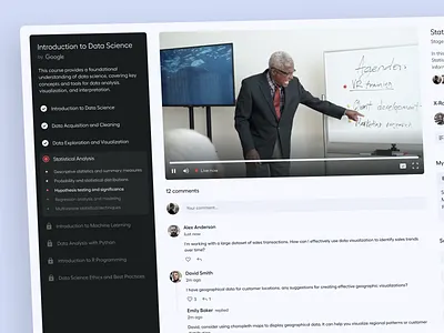 Educational platform concept animation concept edu education platform ui ux