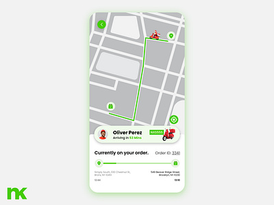 Order Delivery Screen - Daily UI Design #62 challenge daily delivery design graphic design ui