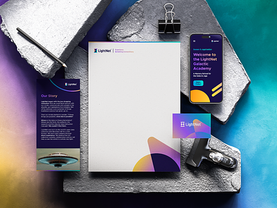 LightNet Stationery ascension beyond brand brand and identity brand identity branding business card corporate identity enlightenment galactic infinity journey letterhead light physic quantum research stationery transcendence ufo