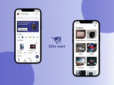 ecommerce - UI mobile app branding design ecom ecommerce application figma home page landing page logo minimalist design mobile app ui ui design user interface