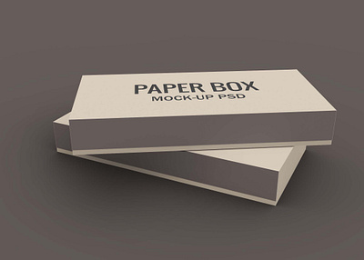 Brown Paper Box Mockup box graphic folks logo mockup paper