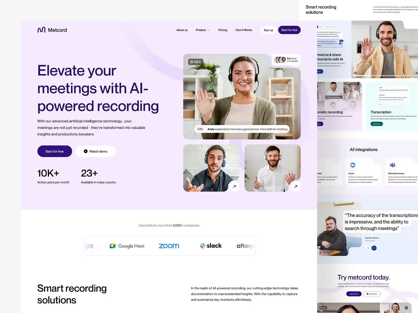 Revolutionize Your Meetings with Metcord's AI-Powered Video Solutions