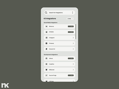 App Integration Screen - Daily UI Design #79 app challenge daily design integration ui