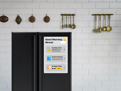 Smart Fridge Interface - Daily UI Design #83 challenge daily design fridge interface ui