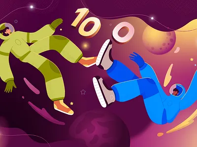 Indicators for the year. Explanatory video animation character design flat girl graphic design hara illustration motion graphics ui vector