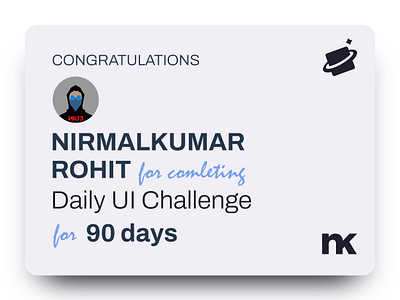 Challenge Completion Certification - Daily UI Design #90 branding certificate challenge completion daily dailydesignchallenge dailyui design graphic design illustration logo ui