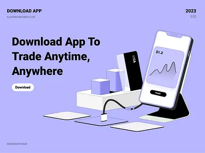 Illustration-Download APP 2.5d 3d icon illustration ui web3