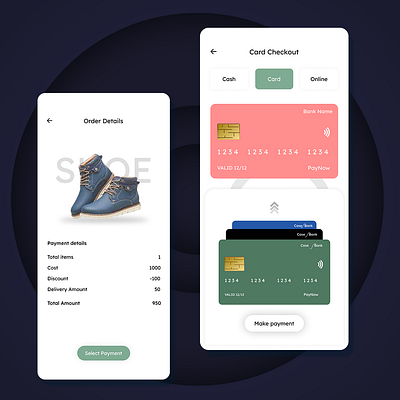 Card Checkout animation graphic design illustration logo ui