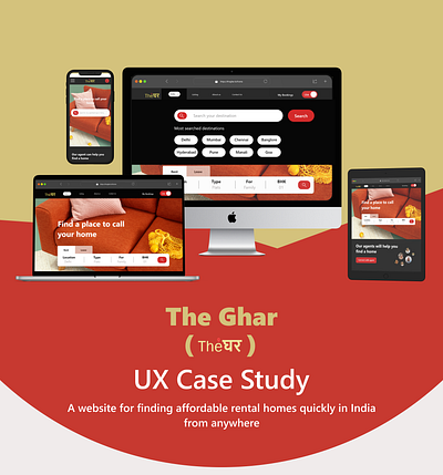 The Ghar - UX Case Study casestudy design figma ui uidesign uiux ux webpage website