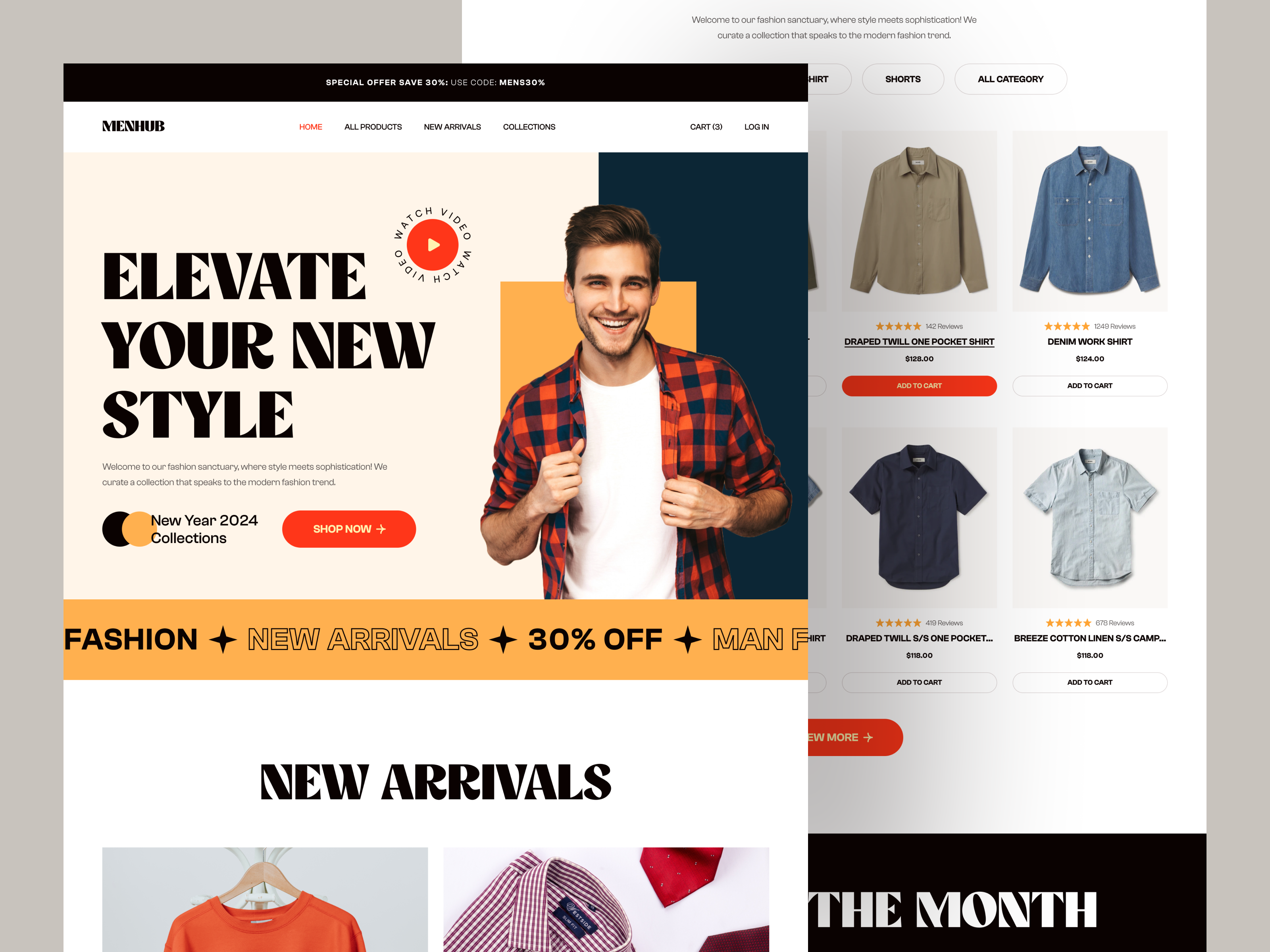 Example of E Commerce Landing Page Design