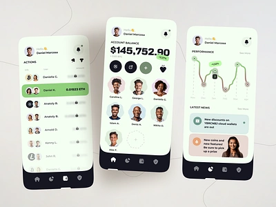 Crypto Wallet Mobile App Design app contacts crypto cryptocurrency dashboard data design exchange ios metrics mobile app money trading transfer ui ux wallet