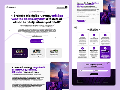 Landing Page branding design graphic design grid landing purple ui web webdesign website