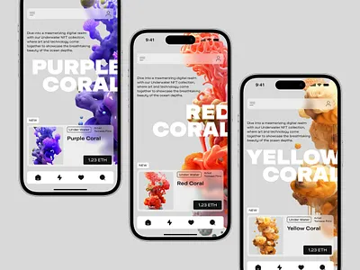 NFT Marketplace Mobile App 3d 3d art app blockchain crypto design digital digital art eth illustration marketplace minimal mobile mobile app nft nft art nft marketplace platform store ui