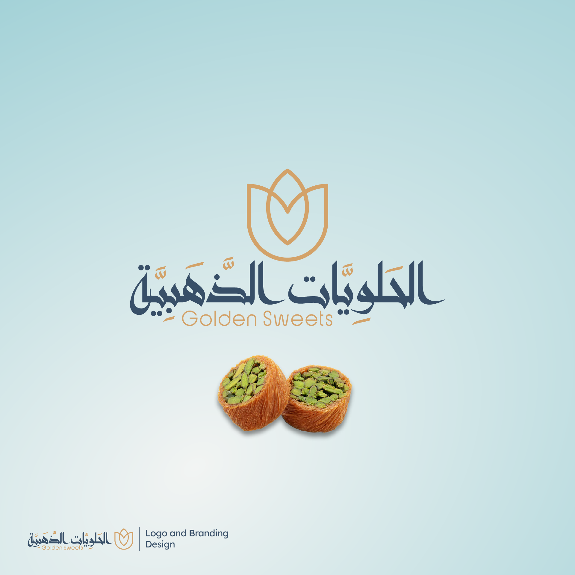 Golden Sweets branding graphic design logo