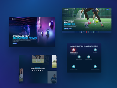 Blazepod website 🏆 app blazepod branding game light pod screen sport webdesign website